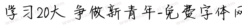 学习20大 争做新青年字体转换